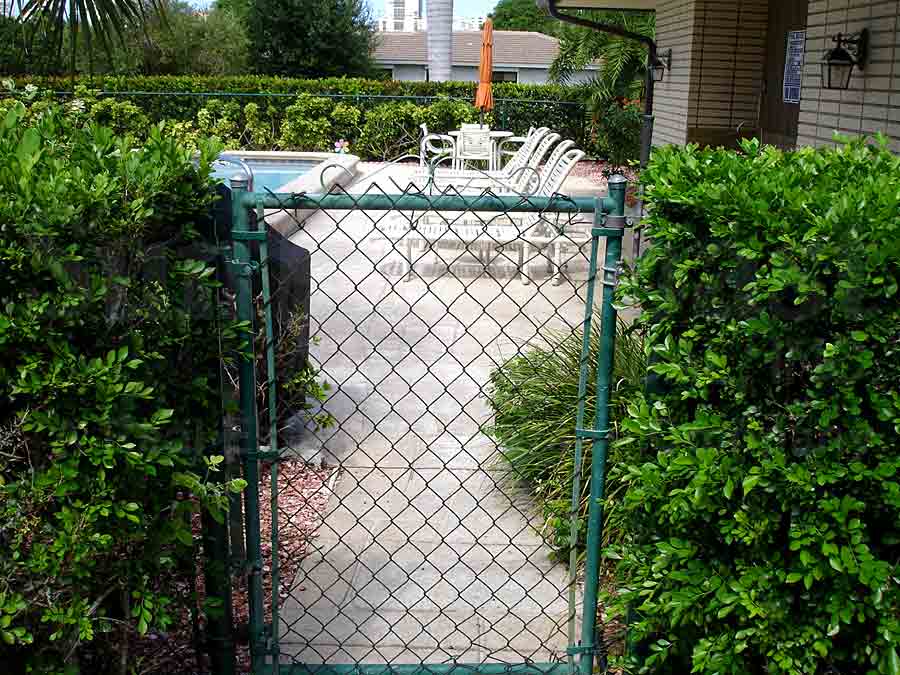 Harborside Terrace Pool Gate Entrance